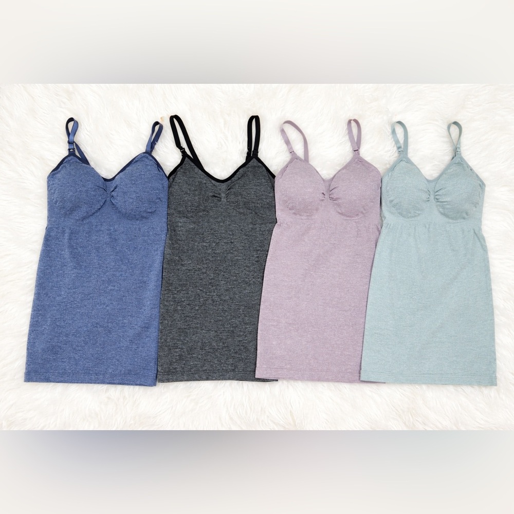 Nursing Tank Tops Size XL Built In Bra Lot of 4 Maternity Camis Bundle